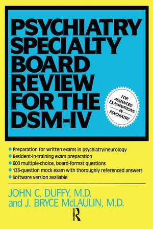 Psychiatry Specialty Board Review For The DSM-IV de John Duffy