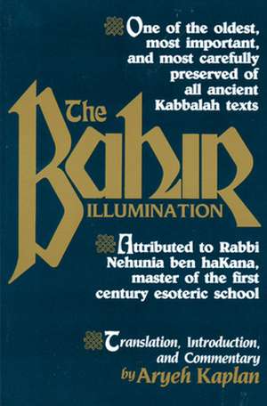 Bahir Illumination de Aryeh Kaplan