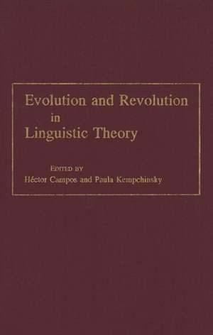 Evolution and Revolution in Linguistic Theory