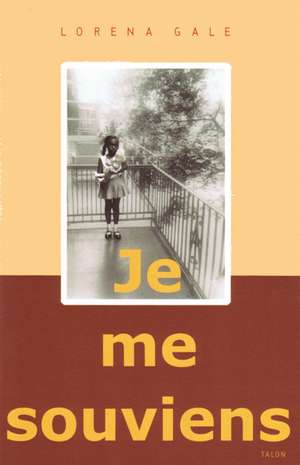 Je Me Souviens: The Critical Writings of Bpnichol de Lorena Gale