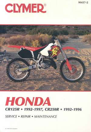 Honda CR125R (1992–1997) & CR250R (1992–1996) Motorcycle Service Repair Manual de Haynes