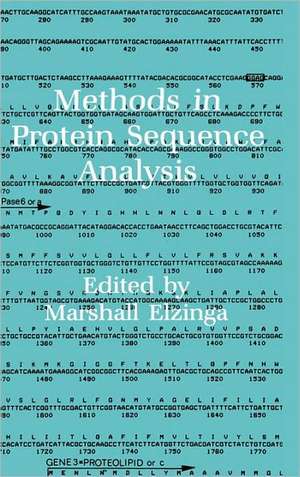 Methods in Protein Sequence Analysis de Marshall Elzinga