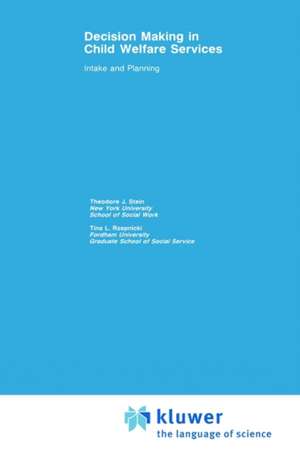 Decision Making in Child Welfare Services: Intake and Planning de T. J. Stein