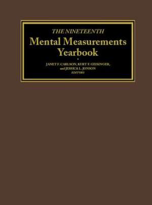 The Nineteenth Mental Measurements Yearbook de Buros Center