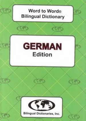 English-German & German-English Word-to-Word Dictionary de H. Bell