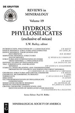 Hydrous Phyllosilicates de S. W. Bailey