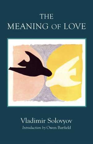 The Meaning of Love de Vladimir Solovyov