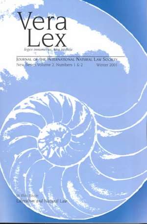 Vera Lex: Journal of the International Natural Law Society Vol. 2 de Robert Chapman