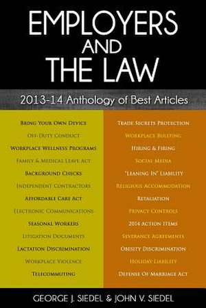 Employers and the Law de George J. Siedel