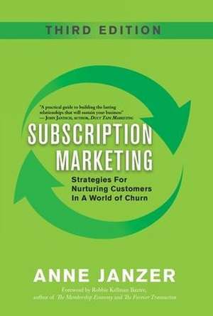 Subscription Marketing de Anne Janzer