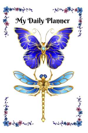 Blue and Gold Butterfly and Dragonfly Planner de Treehouse Books