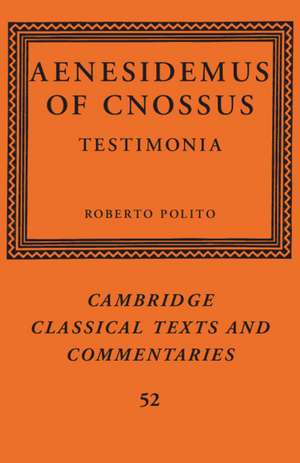 Aenesidemus of Cnossus: Testimonia de Roberto Polito