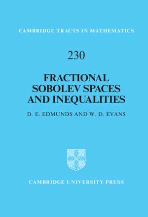 Fractional Sobolev Spaces and Inequalities de D. E. Edmunds