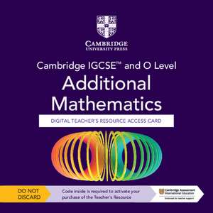 Cambridge IGCSE™ and O Level Additional Mathematics Digital Teacher's Resource - Individual User Licence Access Card (5 Years' Access) de Julianne Hughes