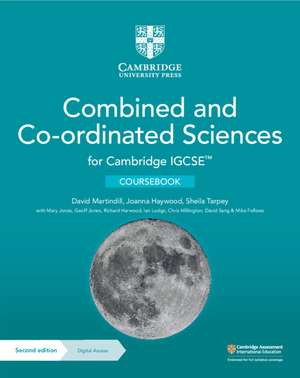 Cambridge IGCSE™ Combined and Co-ordinated Sciences Coursebook with Digital Access (2 Years) de David Martindill