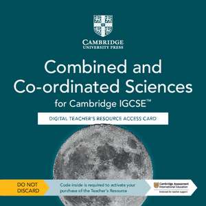 Cambridge IGCSE™ Combined and Co-ordinated Sciences Digital Teacher's Resource Access Card de Michael Smyth