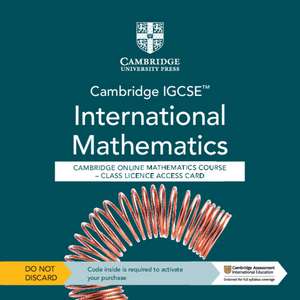 Cambridge IGCSE™ International Mathematics Cambridge Online Mathematics Course - Class Licence Access Card (1 Year Access) de Peter Blythe