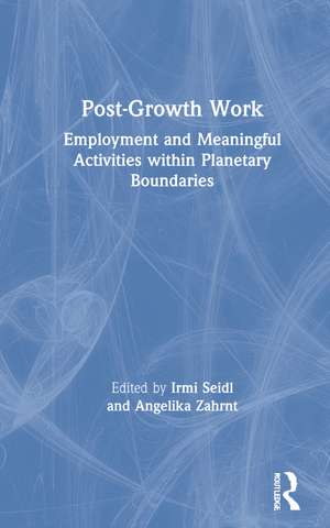 Post-Growth Work: Employment and Meaningful Activities within Planetary Boundaries de Irmi Seidl