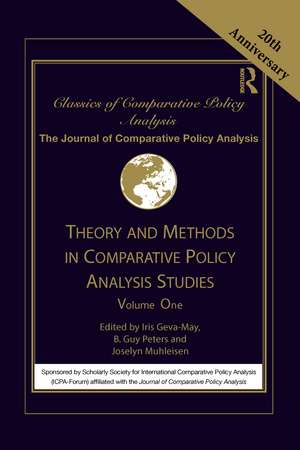 Theory and Methods in Comparative Policy Analysis Studies: Volume One de Iris Geva-May