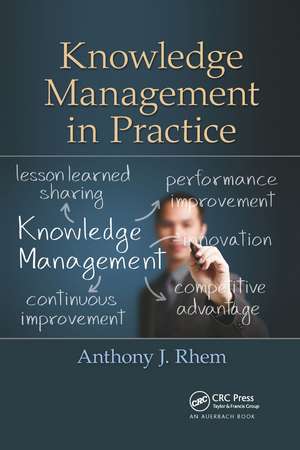 Knowledge Management in Practice de Anthony J. Rhem