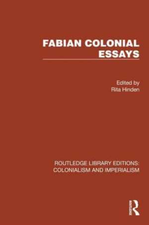 Fabian Colonial Essays de Rita Hinden