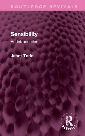 Sensibility: An Introduction de Janet Todd