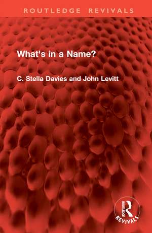 What's in a Name? de C Stella Davies