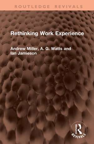 Rethinking Work Experience de Andrew Miller