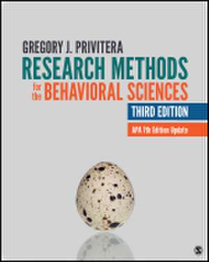 Research Methods for the Behavioral Sciences de Gregory J. Privitera