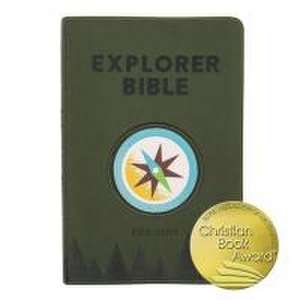 CSB Explorer Bible for Kids, Olive Compass Leathertouch, Indexed de Csb Bibles By Holman