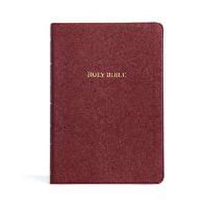 KJV Large Print Thinline Bible, Burgundy Leathertouch de Holman Bible Publishers