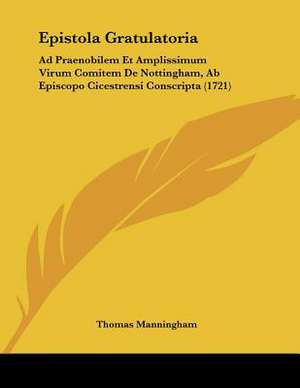 Epistola Gratulatoria de Thomas Manningham