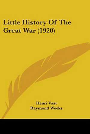 Little History Of The Great War (1920) de Henri Vast