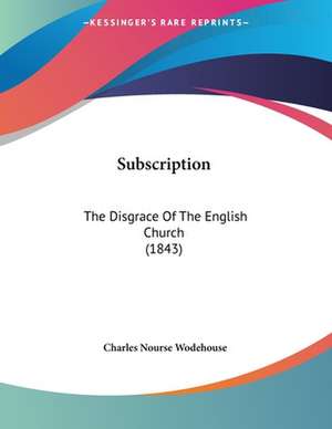 Subscription de Charles Nourse Wodehouse