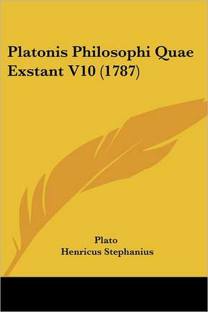 Platonis Philosophi Quae Exstant V10 (1787) de Plato