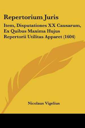 Repertorium Juris de Nicolaus Vigelius