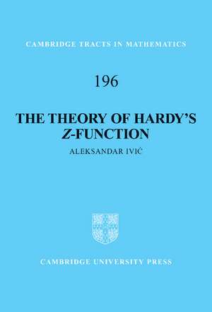 The Theory of Hardy's Z-Function de Aleksandar Ivić