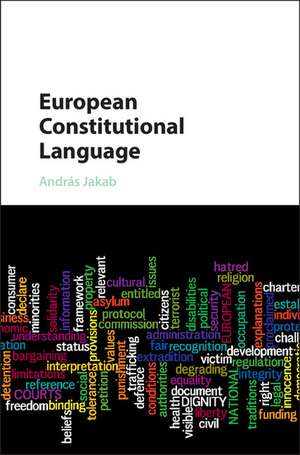 European Constitutional Language de András Jakab