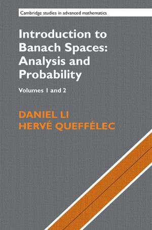 Introduction to Banach Spaces: Analysis and Probability 2 Volume Hardback Set (Series Numbers 166-167) de Daniel Li