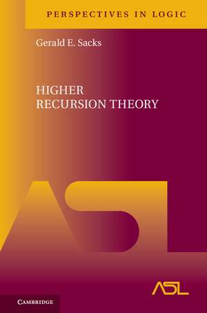 Higher Recursion Theory de Gerald E. Sacks