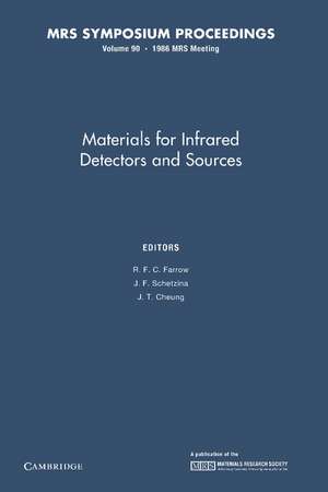 Materials for Infrared Detectors and Sources: Volume 90 de R. F. C. Farrow