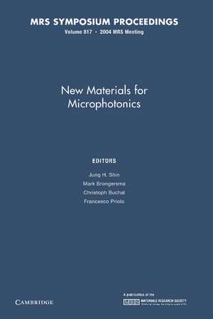 New Materials for Microphotonics de Jung H. Shin