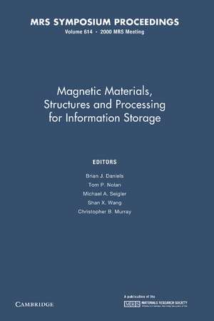 Magnetic Materials, Structures and Processing for Information Storage de Brian J. Daniels