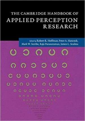 The Cambridge Handbook of Applied Perception Research 2 Volume Paperback Set de Robert R. Hoffman