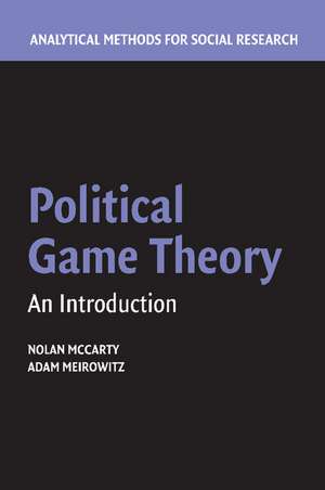 Political Game Theory: An Introduction de Nolan McCarty