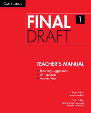 Final Draft Level Teacher's Manual de Jeanne Lambert