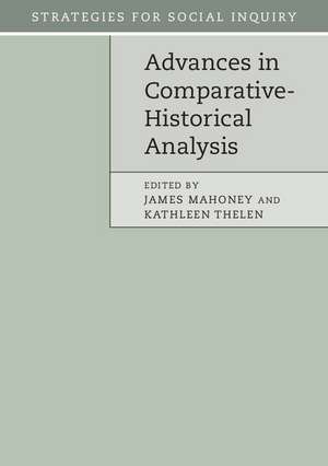 Advances in Comparative-Historical Analysis de James Mahoney