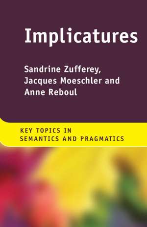 Implicatures de Sandrine Zufferey