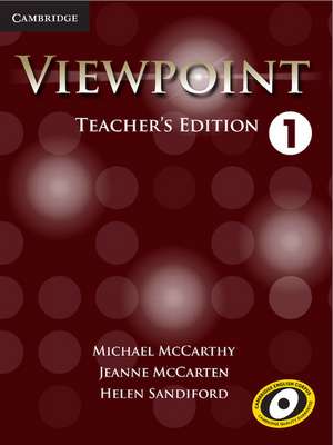 Viewpoint Level 1 Teacher's Edition with Assessment Audio CD/CD-ROM de Michael McCarthy