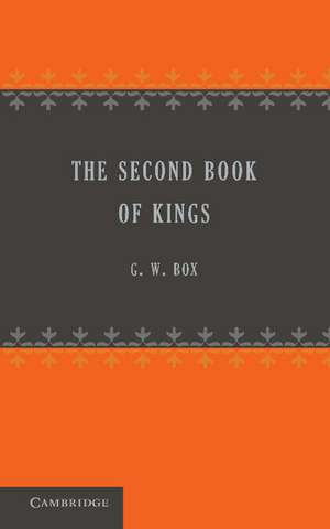 The Second Book of Kings de G. H. Box